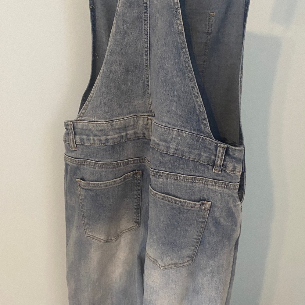 Denim Overalls with Pockets - Picture 8 of 11